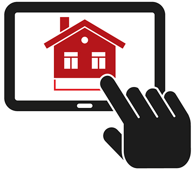 Icon of a person using a tablet to schedule an inspection with our home inspectors